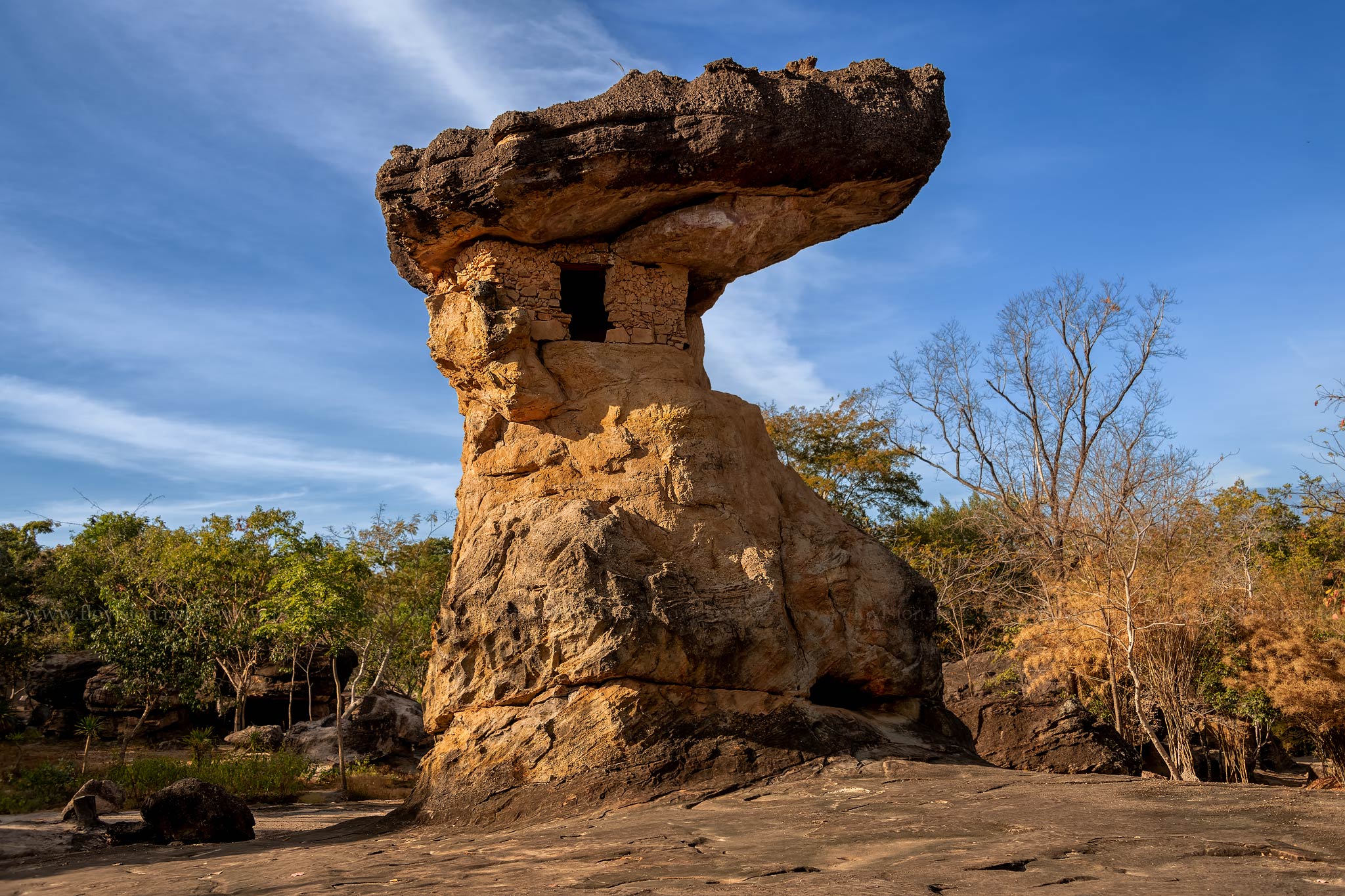 Mushroom rock shelter